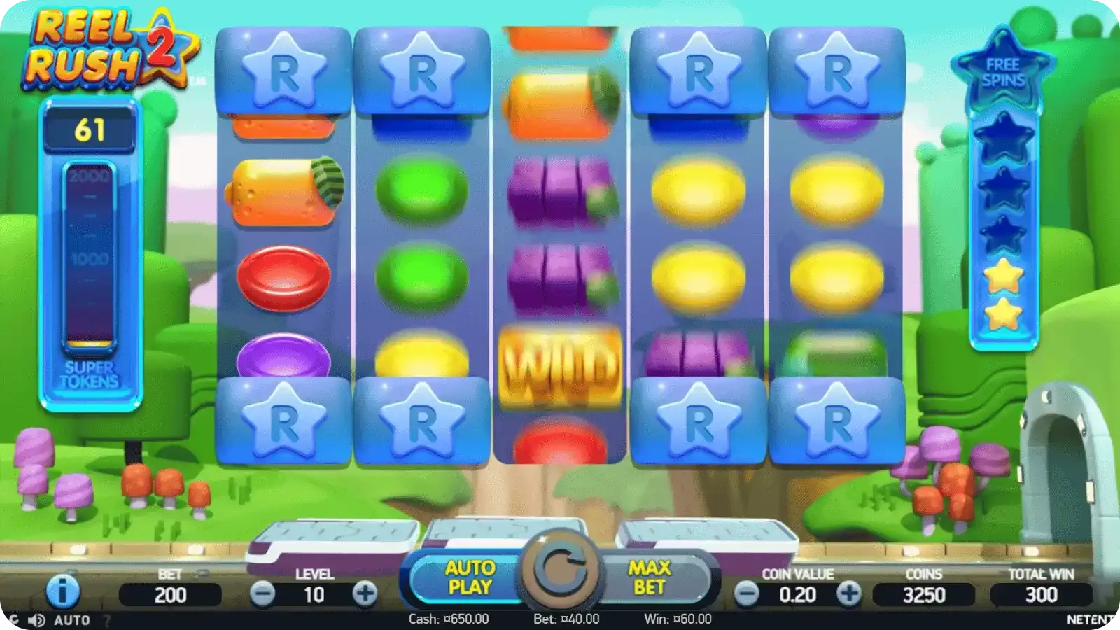Cascading Wins in Reel Rush 2 slot