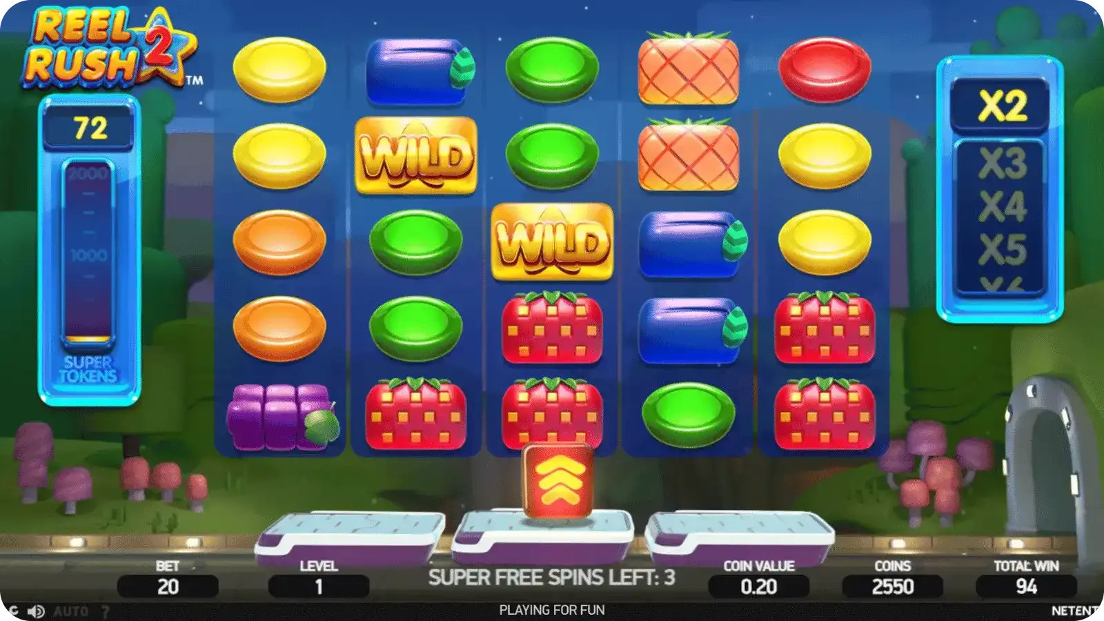 Free Spins Mode in Reel Rush 2 slot