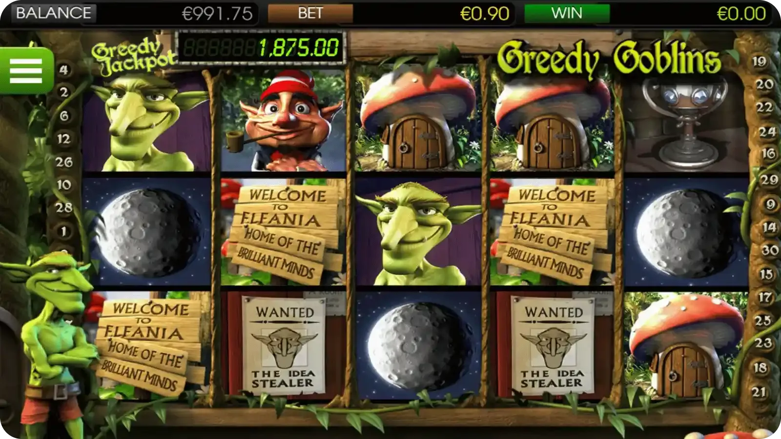 Greedy Goblins Free Spins mode with Elfania symbols