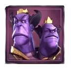 Giant purple troll symbol
