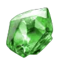 Sparkling green emerald gemstone treasure symbol
