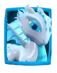 Crystalline ice dragon with frozen breath premium symbol
