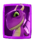 Majestic purple dragon with magical aura premium symbol