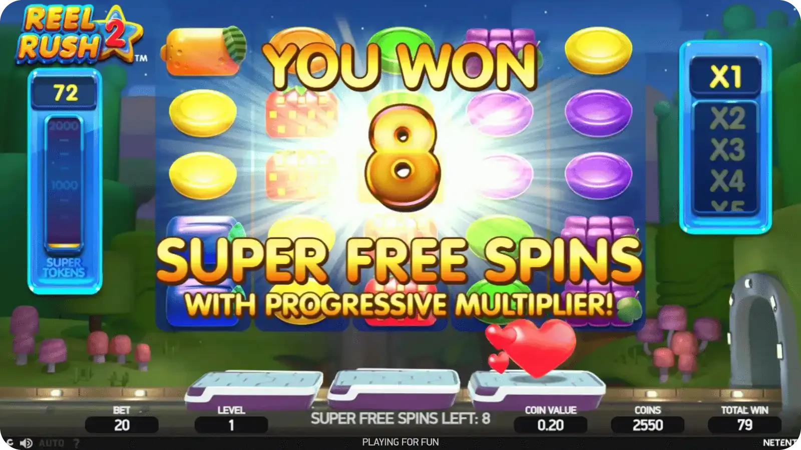 Super Free Spins in Reel Rush 2 slot